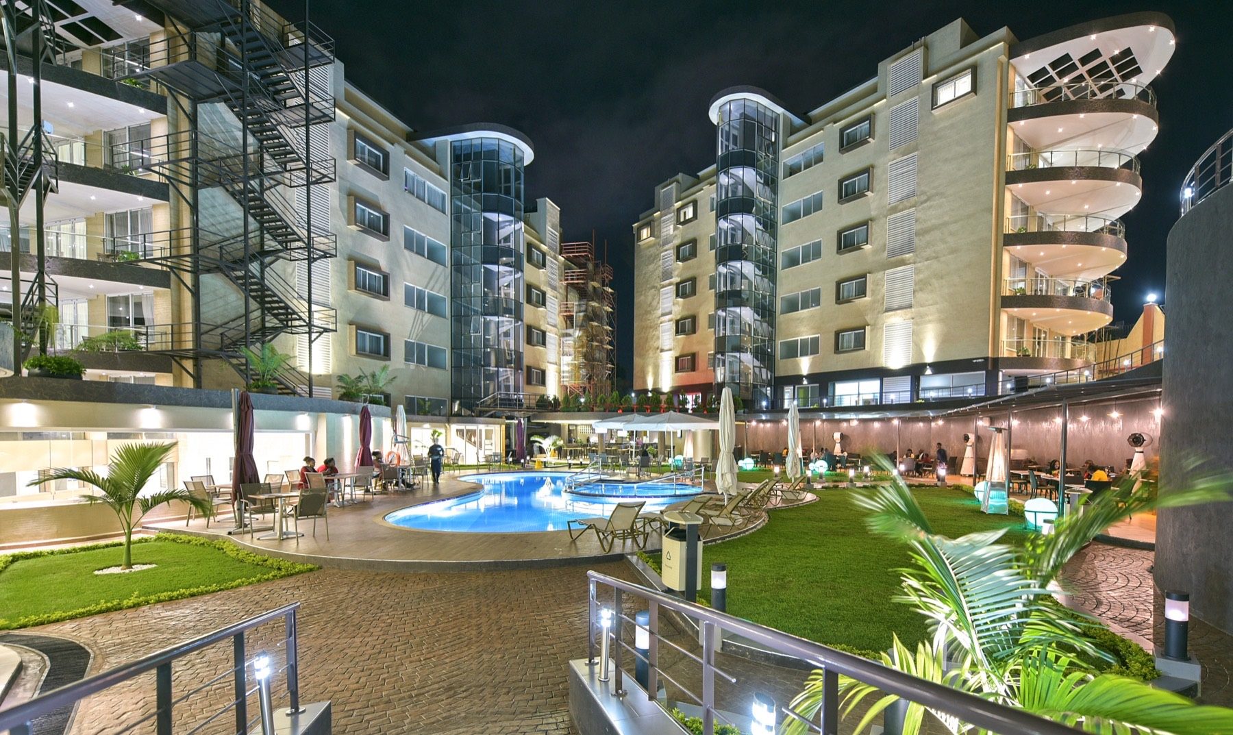 Kampala skyline at night