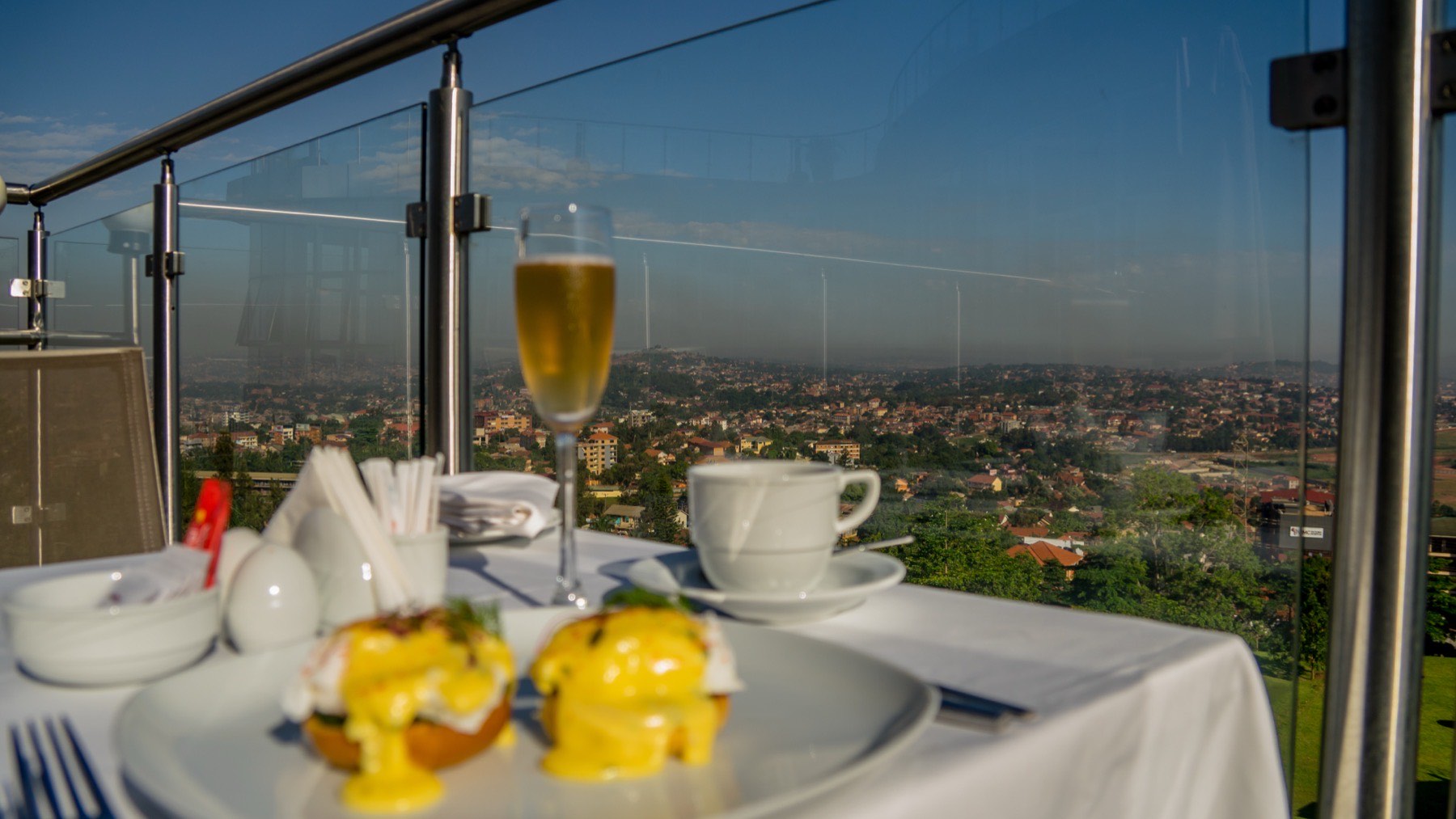 A beautifully plated dish at Skyz Hotel Kampala