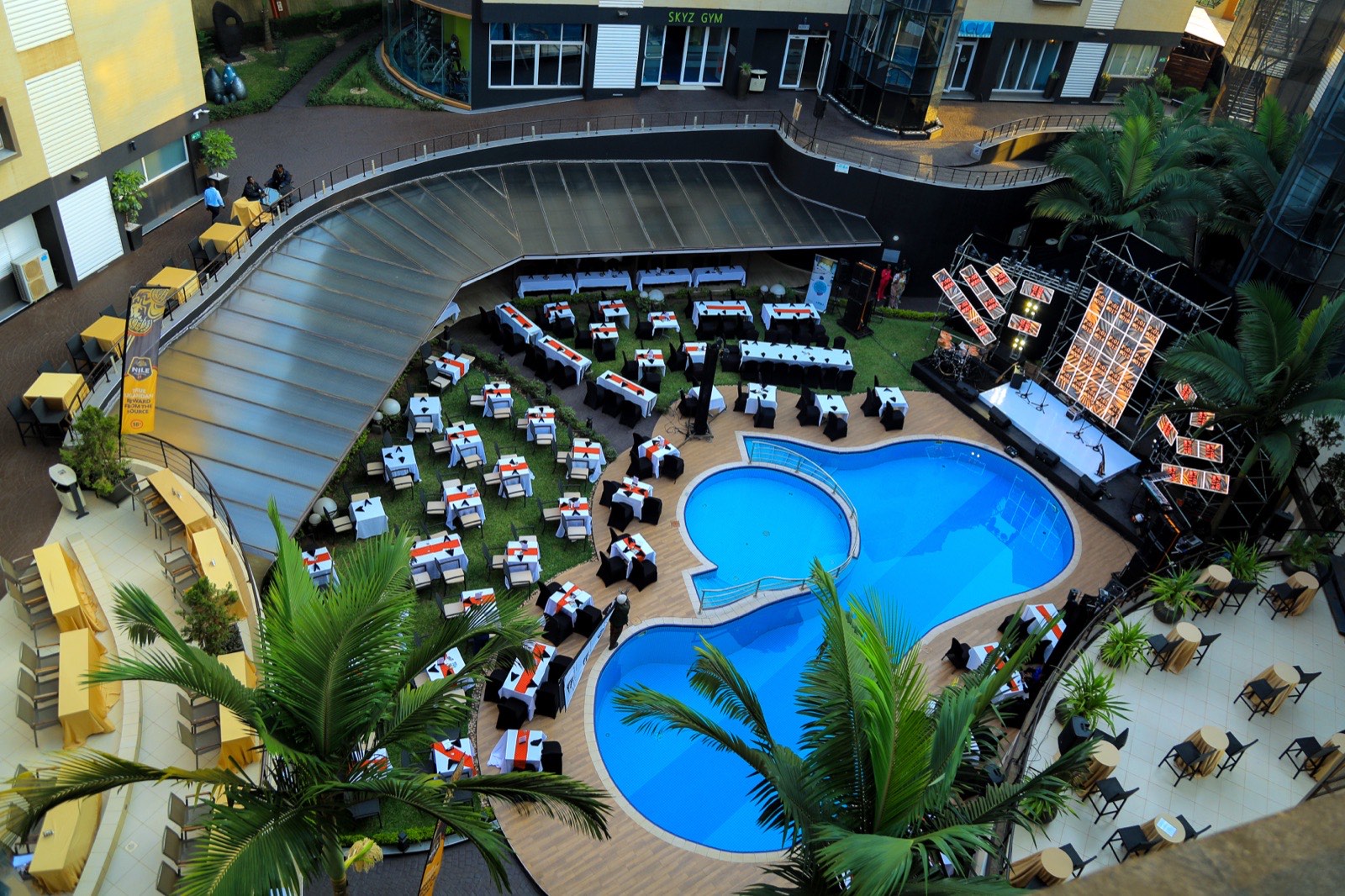 Levixone engaging the crowd at Tropicanna Poolside