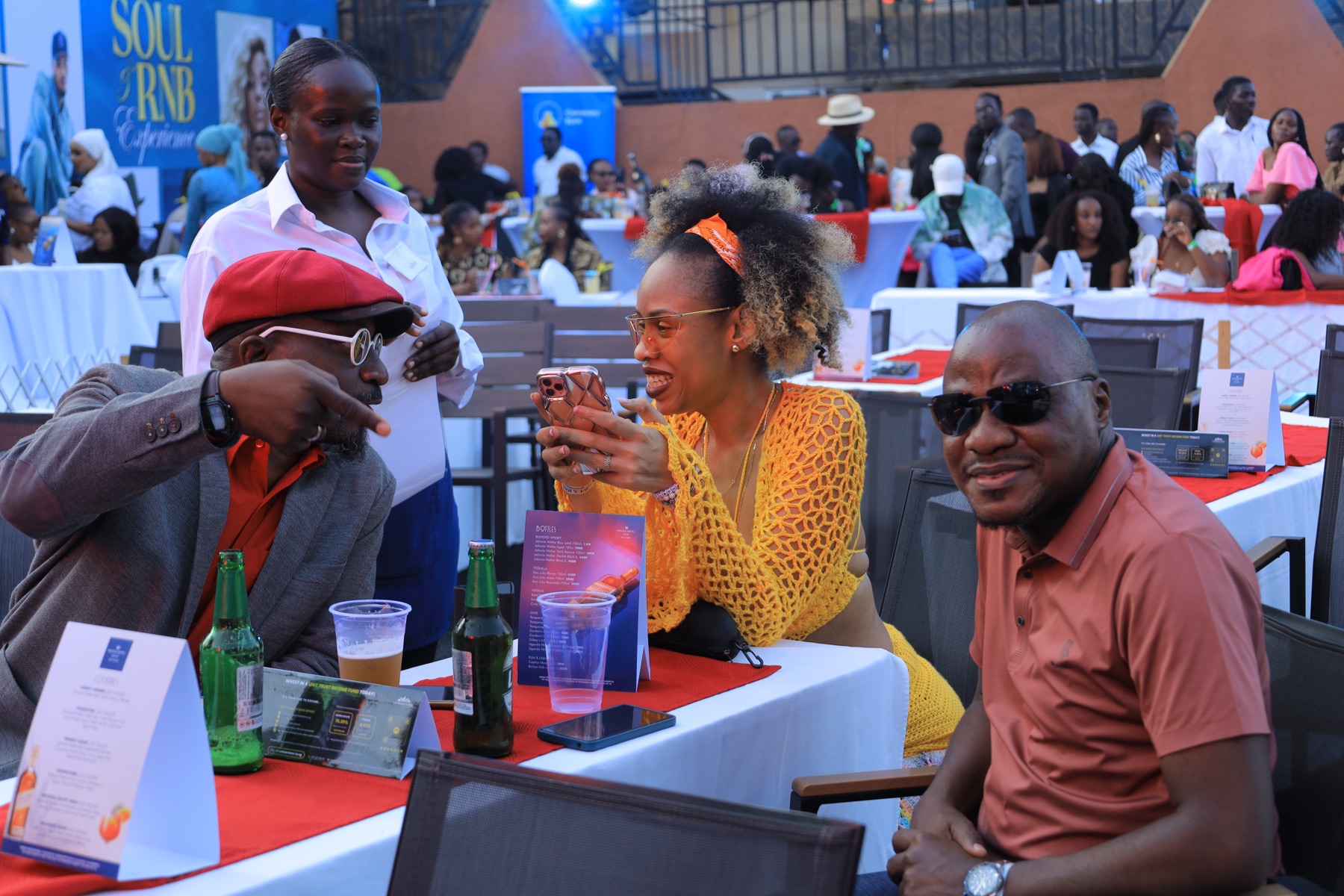 Guests enjoying the Soul RNB Experience in The Backyard at Skyz Hotel Kampala